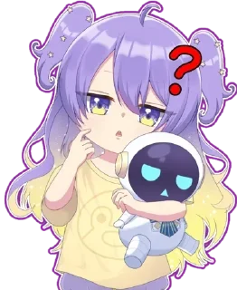 🙄 emoji Chibi Moona Hoshinova @Anak_kucing_stiker Telegram sticker 11 of 30