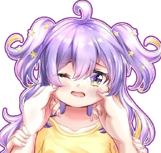 😍 emoji Chibi Moona Hoshinova @Anak_kucing_stiker Telegram sticker 13 of 30