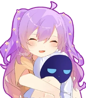 😜 emoji Chibi Moona Hoshinova @Anak_kucing_stiker Telegram sticker 15 of 30