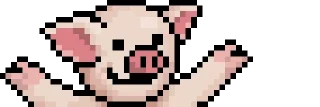 💁 emoji LIHKG Pig (still pixel art stickers) Telegram sticker 6 of 28