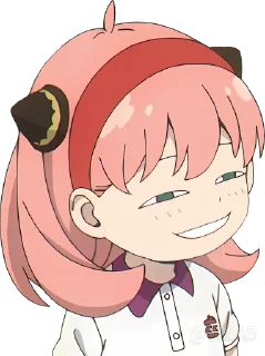 😁 emoji Anya 💜 @cutelovestickers Telegram sticker 6 of 37