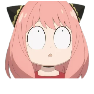 😮 emoji Anya 💜 @cutelovestickers Telegram sticker 19 of 37