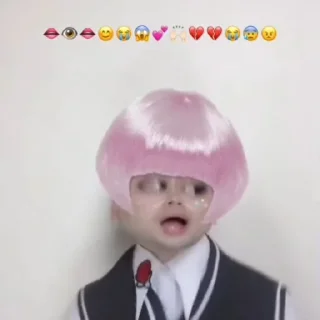 💦 emoji rambut pink by @stikerpocigembul Telegram sticker 6 of 47