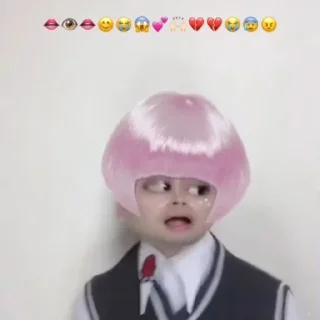 💦 emoji rambut pink by @stikerpocigembul Telegram sticker 8 of 47