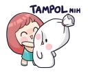 😑 emoji 🌈 Si Kiyut @tikelmu Telegram sticker 7 of 9