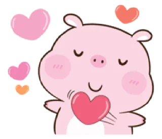 🥰 emoji love piggy | @cutestickers4you Telegram sticker 5 of 40
