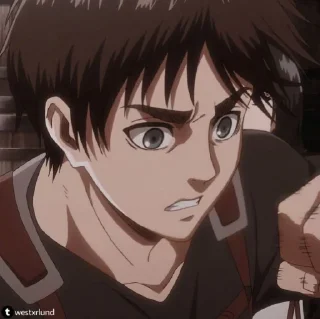 🤎 emoji Eren Jaeger @sticker_anime_boy Telegram sticker 17 of 25