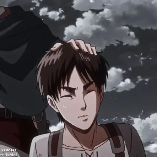 🤎 emoji Eren Jaeger @sticker_anime_boy Telegram sticker 20 of 25
