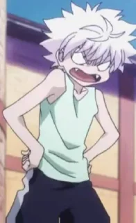 😶 emoji Killua || @moiStickers Telegram sticker 5 of 21