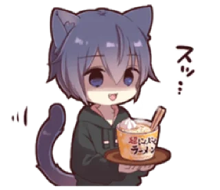 🐈‍⬛️ emoji Boy of a black cat(hoody)2 @TimmyStime Telegram sticker 24 of 32
