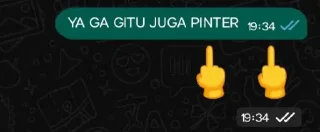 🖕 emoji capek hidup Telegram sticker 7 of 8