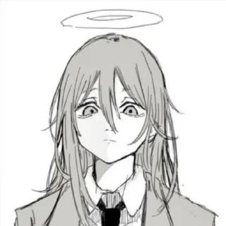 🗞 emoji ᴀɴɢᴇʟ  ᴅᴇᴠɪʟ—ᴄʜᴀɪɴꜱᴀᴡ ᴍᴀɴ : @kcshima Telegram sticker 21 of 24