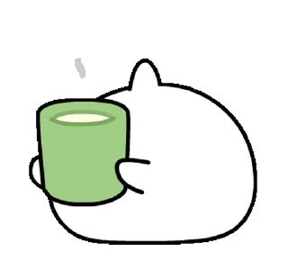 🍵 emoji ƒluffy white // @LeninSticker Telegram sticker 14 of 24