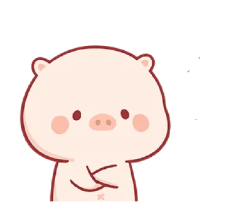 😕 emoji Piggy Mengmeng @bistic Telegram sticker 17 of 24