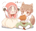 🍙 emoji The Little Red Riding Hood and wolf @bistic Telegram sticker 14 of 40