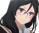 😏 emoji Asuka Tanaka Telegram sticker 8 of 26