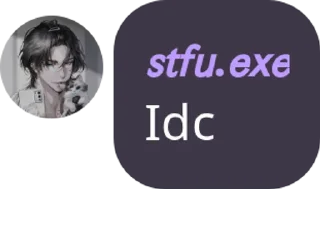 😃 emoji ex's stfu Telegram sticker 9 of 70