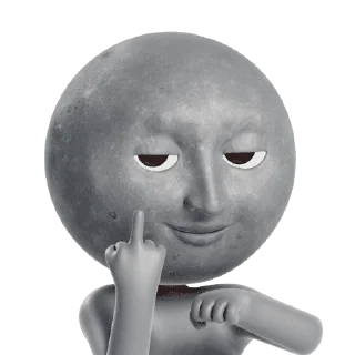 🖕 emoji Mr n Mrs Moon Telegram sticker 13 of 29