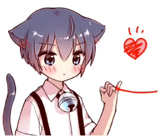 ❤️ emoji Boy of a black cat 7 @bistic Telegram sticker 19 of 40