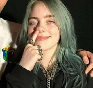 🖕 emoji Billie eilish Telegram sticker 19 of 21