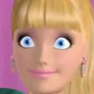 😟 emoji barbie Telegram sticker 5 of 15