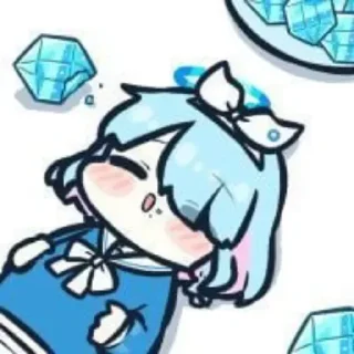 ⭐ emoji アロナ - 藍沢  @YueXiiia Telegram sticker 17 of 68