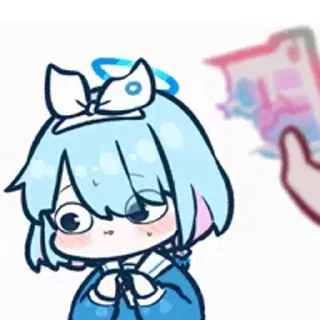 🩵 emoji アロナ - 藍沢  @YueXiiia Telegram sticker 8 of 68