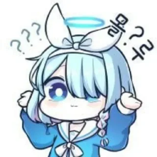 ⭐ emoji アロナ - 藍沢  @YueXiiia Telegram sticker 19 of 68