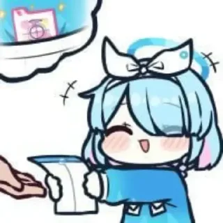 ⭐ emoji アロナ - 藍沢  @YueXiiia Telegram sticker 18 of 68