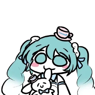 🐰 emoji Miku - 藍沢 @Yuexiiia Telegram sticker 23 of 44