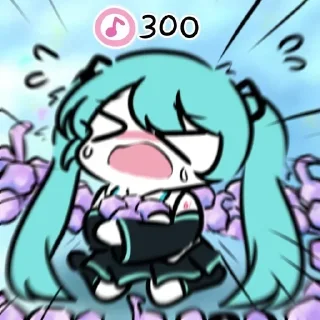 😣 emoji Miku - 藍沢 @Yuexiiia Telegram sticker 13 of 44