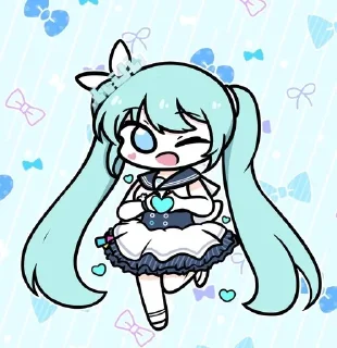 😉 emoji Miku - 藍沢 @Yuexiiia Telegram sticker 9 of 44