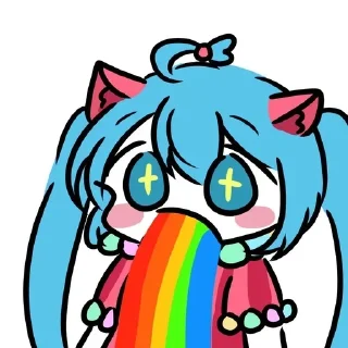 🌈 emoji Miku - 藍沢 @Yuexiiia Telegram sticker 22 of 44