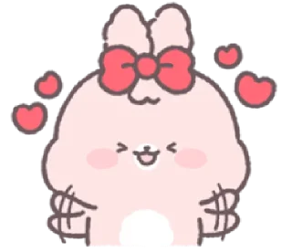 😍 emoji baby rabbit shuu | @cutestickers4you Telegram sticker 18 of 20