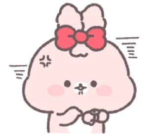 😓 emoji baby rabbit shuu | @cutestickers4you Telegram sticker 7 of 20
