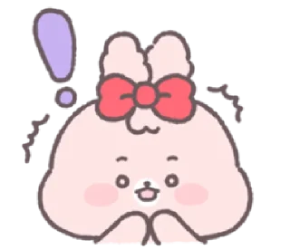 😱 emoji baby rabbit shuu | @cutestickers4you Telegram sticker 3 of 20
