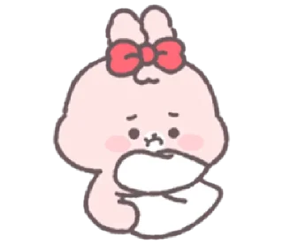 ☹️ emoji baby rabbit shuu | @cutestickers4you Telegram sticker 9 of 20