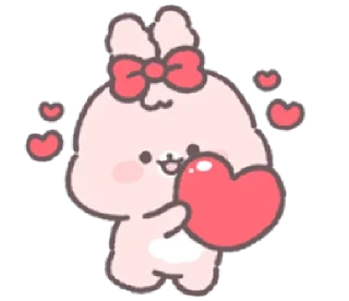 ❤️ emoji baby rabbit shuu | @cutestickers4you Telegram sticker 17 of 20