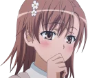 🤔 emoji Misaka Mikoto Telegram sticker 17 of 51