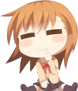 😊 emoji Misaka Mikoto Telegram sticker 11 of 51
