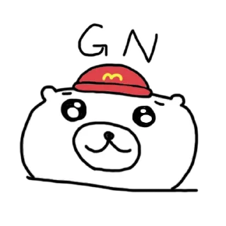Sticker from 摸摸熊宇宙：麥當勞系列. @cutemomobear