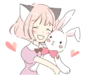 😄 emoji ねこみみっこネココ1 Telegram sticker 10 of 40