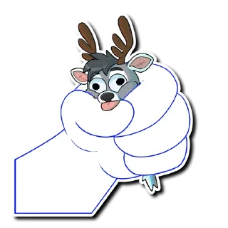💪 emoji Riley the Deer Telegram sticker 11 of 81