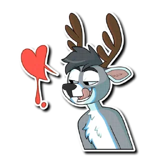 ❤ emoji Riley the Deer Telegram sticker 6 of 81