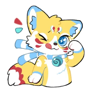 😅 emoji Kurari Kitsune Telegram sticker 21 of 44