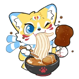 🍲 emoji Kurari Kitsune Telegram sticker 17 of 44