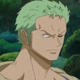 🟢 emoji Roronoa zoro Telegram sticker 9 of 10