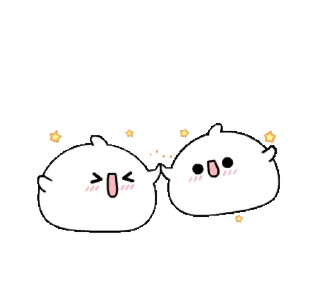 ✋ emoji ƒluffy white // @LeninSticker Telegram sticker 2 of 24