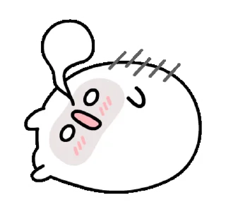 ☠️ emoji ƒluffy white // @LeninSticker Telegram sticker 17 of 24