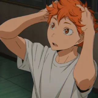 🧡 emoji Hinata Shoyo @sticker_anime_boy Telegram sticker 18 of 19